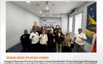 Bawaslu Tapteng apresiasi kegiatan FGD yang dilaksanakan Bawaslu Sumut